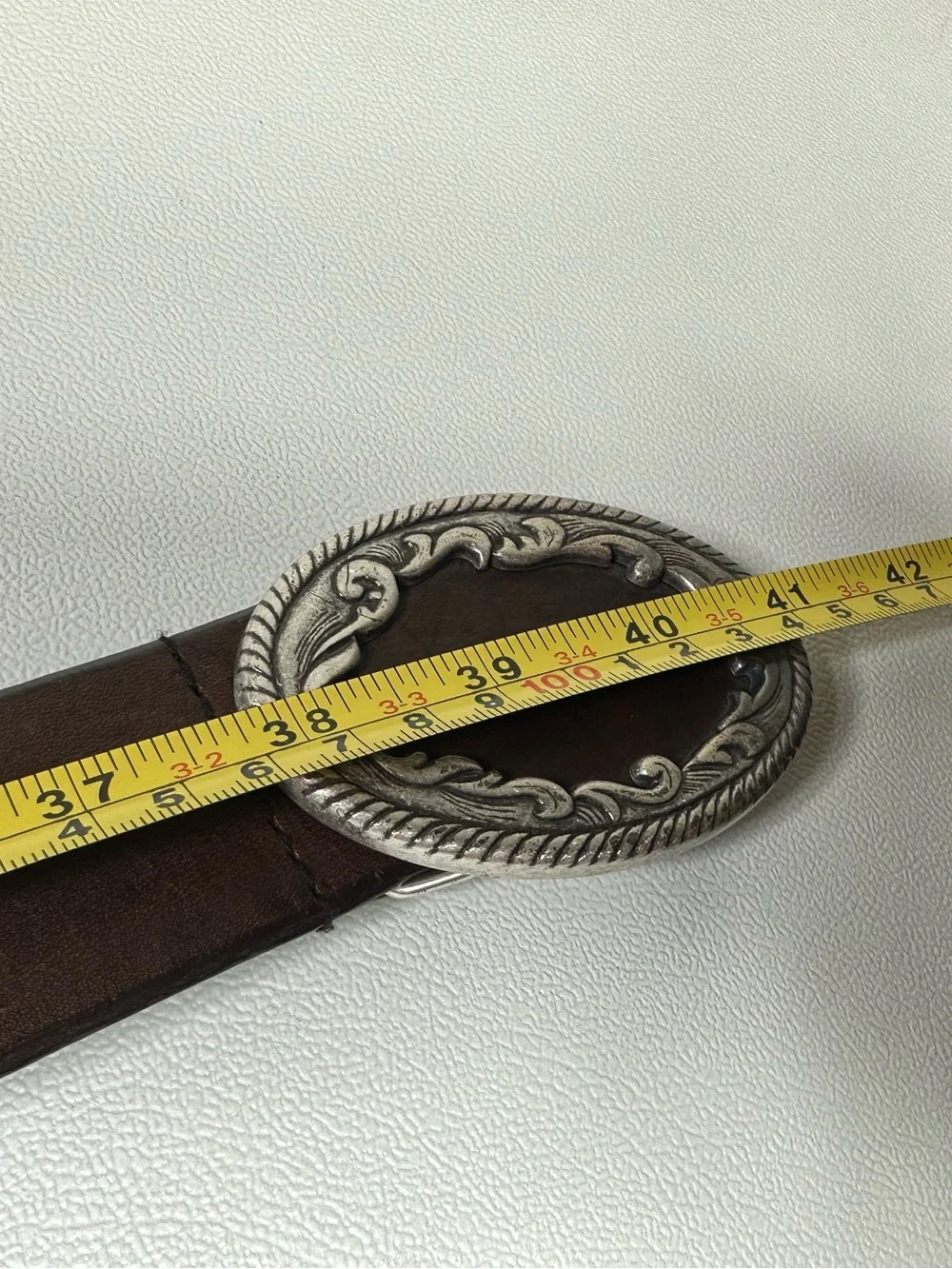 Vintage Y2K Nine West Western Buckle Genuine Leather Belt